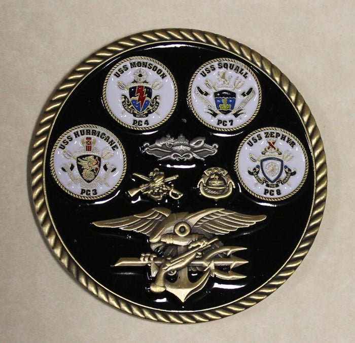 Naval Special Warfare Command Special Boat Squadron 1 / One Navy Challenge Coin / SWCC SEAL