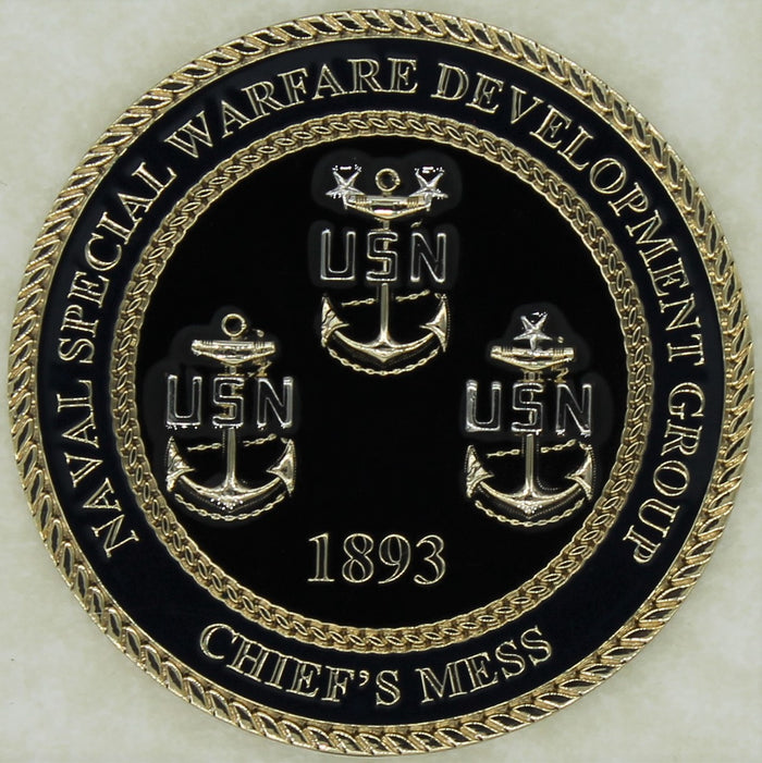 Naval Special Warfare Development Group DEVGRU SEAL Team 6 Chiefs Mess Navy Challenge Coin