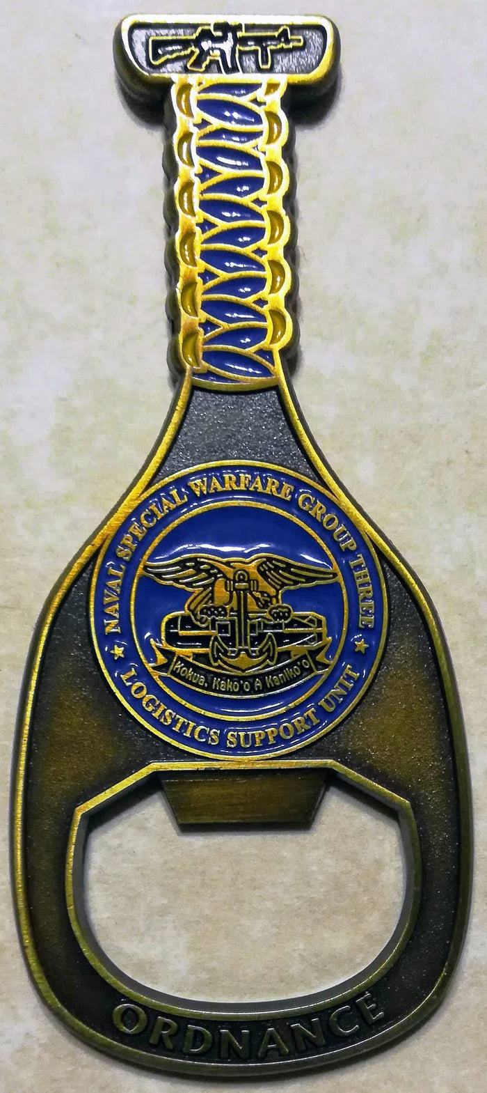 Naval Special Warfare Group Three Logistics Support Unit Ordnance Navy SEAL Challenge Coin