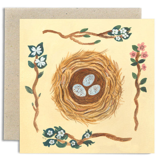 Nest and Eggs Card