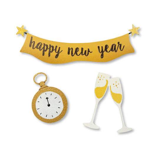 New Year's Eve Magnets S/3