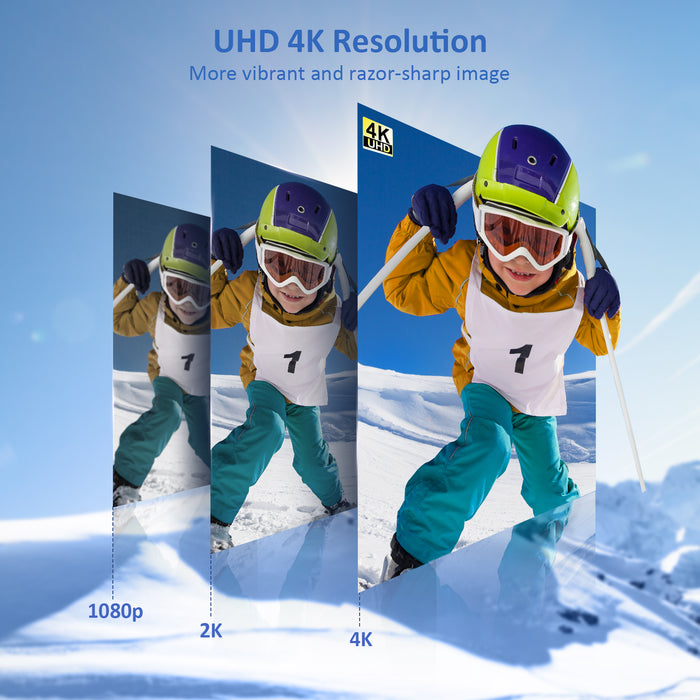 The Portable Monitor features 4K Resolution, providing more vibrant and sharp images than 1080p