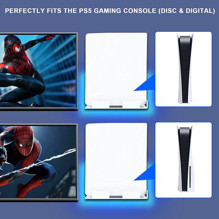 NexiGo PS5 Wall Mount with RGB Light Strip - Perfectly fits PS5 consoles (Disc and Digital).