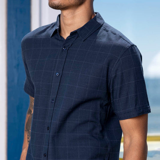 RSVLTS RSVLTS Bamboo Short Sleeve Shirt Night Sky – Bamboo Short Sleeve Shirt