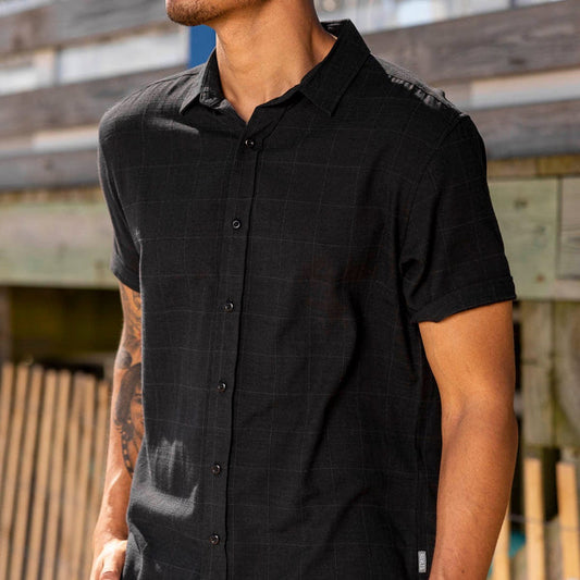 RSVLTS RSVLTS Bamboo Short Sleeve Shirt Obsidian Black – Bamboo Short Sleeve Shirt