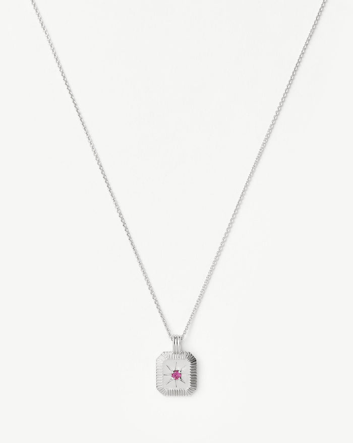 October Birthstone Pendant Necklace | Pink Tourmaline/October Necklaces Missoma