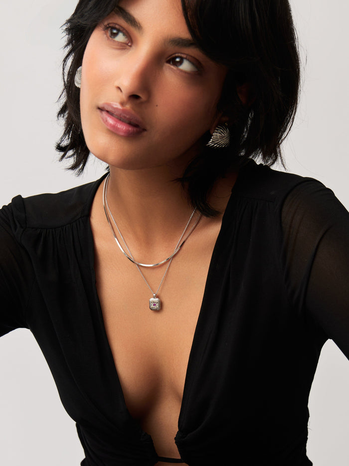October Birthstone Pendant Necklace | Pink Tourmaline/October Necklaces Missoma