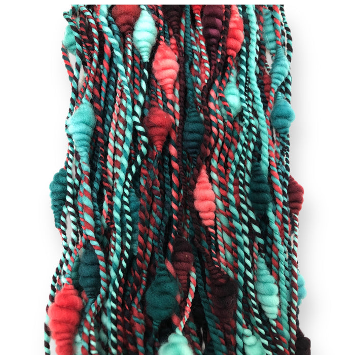 Old World Festivity - beehive textured hand spun