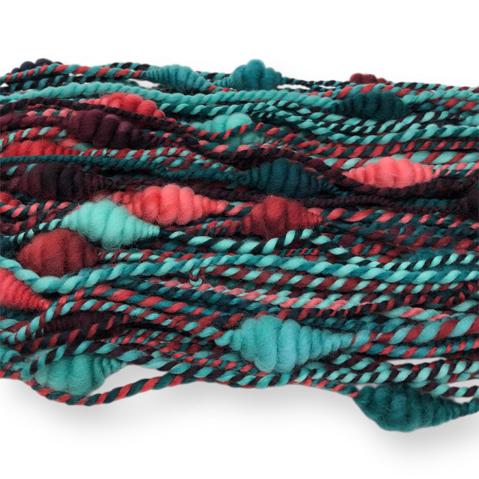 Old World Festivity - beehive textured hand spun
