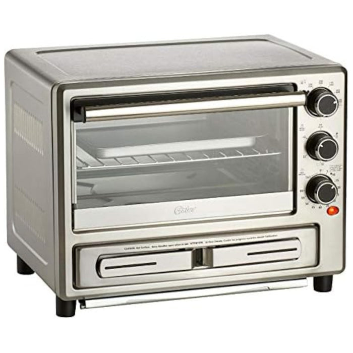 OSTER Stainless Steel Convection Oven with Pizza Drawer - Factory serviced with Home Essentials warranty - TSSTTVPZDS-033