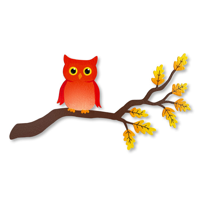 Owl on Fall Branch Magnet