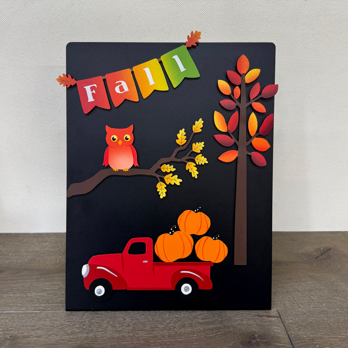 Owl on Fall Branch Magnet