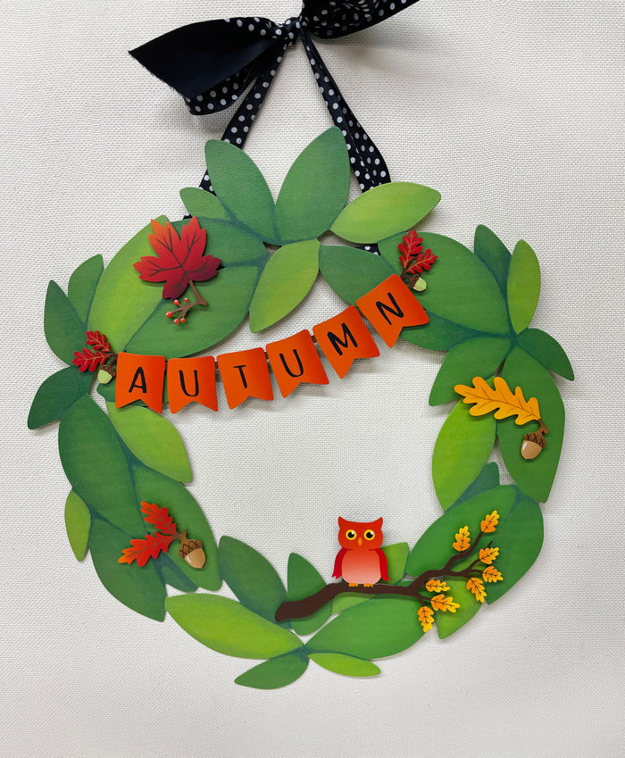Owl on Fall Branch Magnet