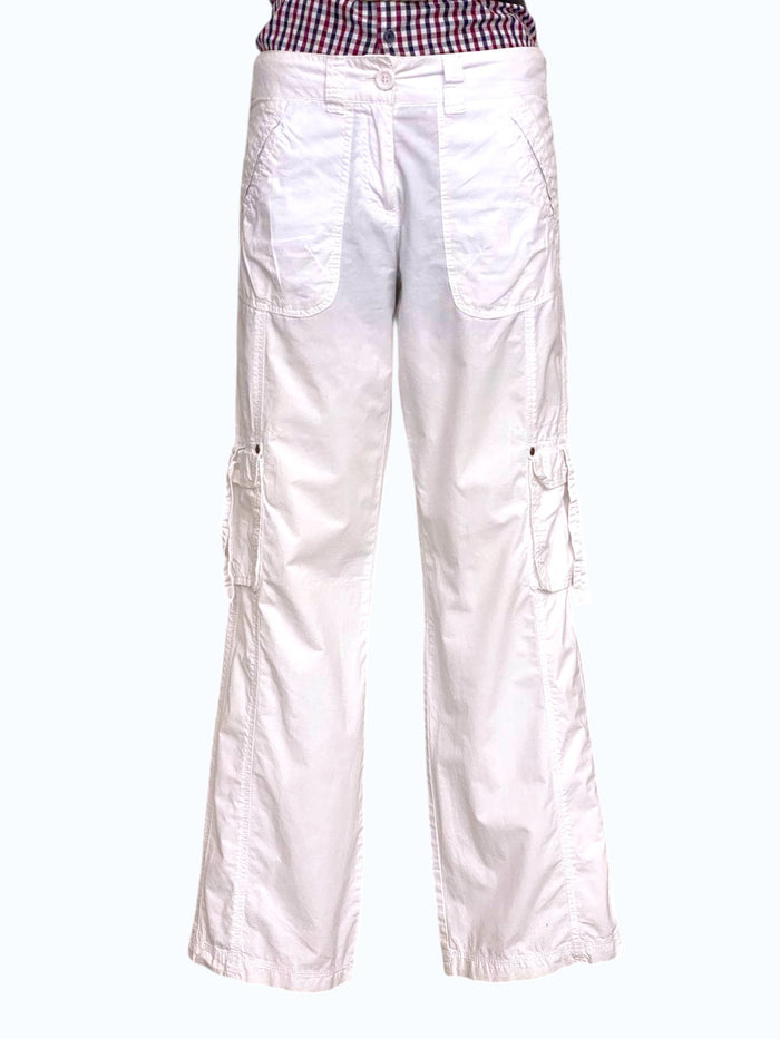 pantalone anni 2000 bianco