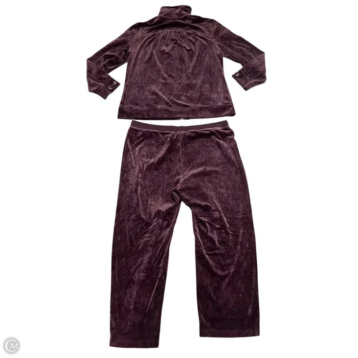 Pants Set 2pc By Zenergy By Chicos In Maroon, Size: Xl
