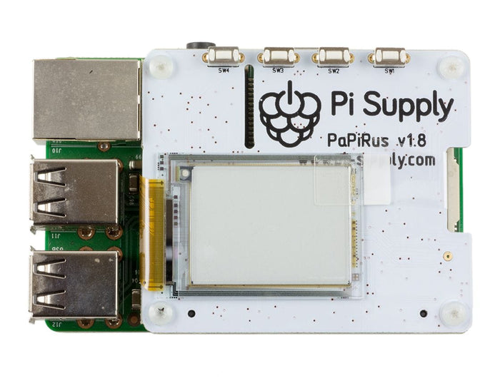 PaPiRus ePaper / eInk Screen HAT for Raspberry Pi - Multi Screen [Discontinued] by Pi Supply - The Pi Hut