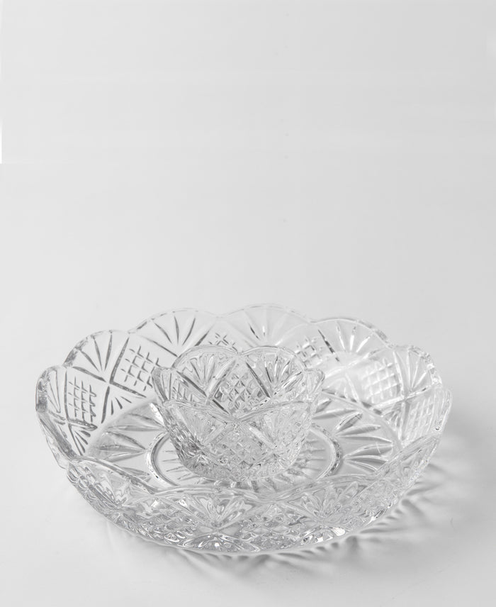 Paris Collection 2 Piece Chip & Dip - Transparent