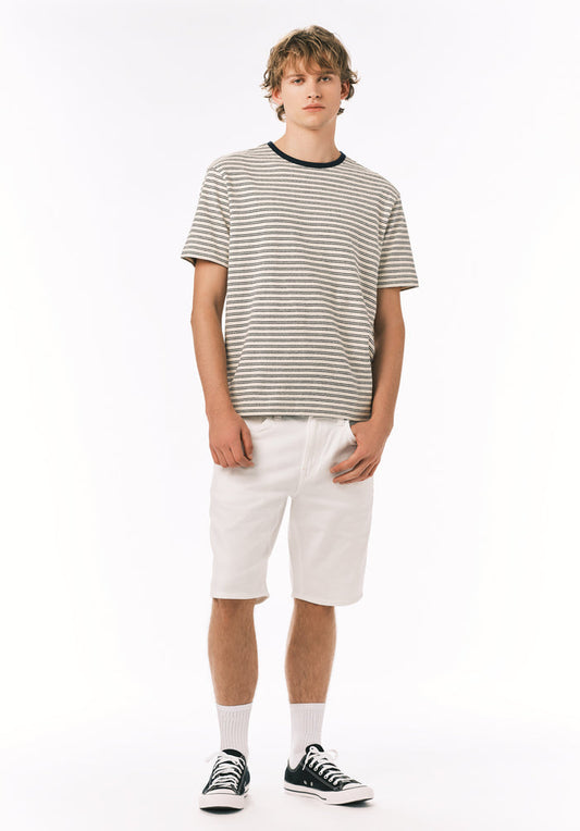 Buffalo Men Shorts White Denim Denim Shorts Stretch