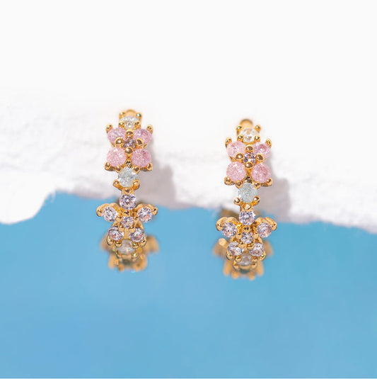 Pastel Star Huggie Hoops