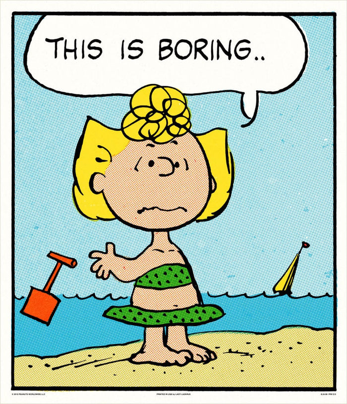 Peanuts Boring Poster