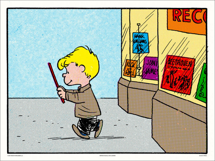 Peanuts Schroeder With Record Poster