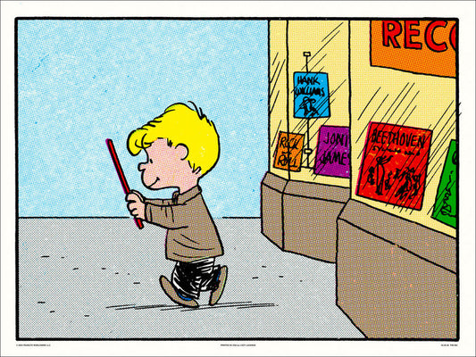 Peanuts Schroeder With Record Poster