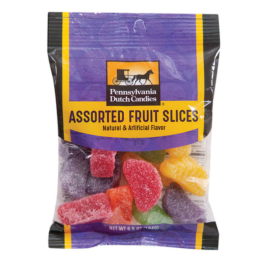 Pennsylvania Dutch Co. Assorted Fruit Slices Gummy Candy Peg Bag - 12 Count