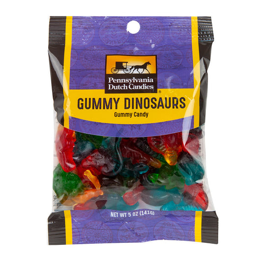 Pennsylvania Dutch Co. Gummy Dinosaurs Candy Peg Bag - 12 Count