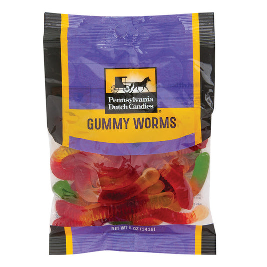 Pennsylvania Dutch Co. Gummy Worms Candy Peg Bag - 12 Count