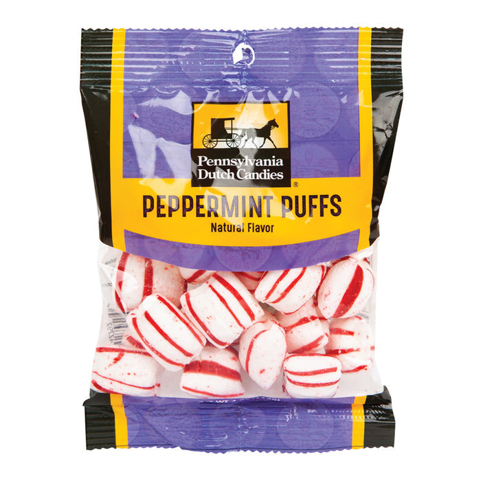 Pennsylvania Dutch Co. Peppermint Sugar Puffs Hard Candy Peg Bag - 12 Count