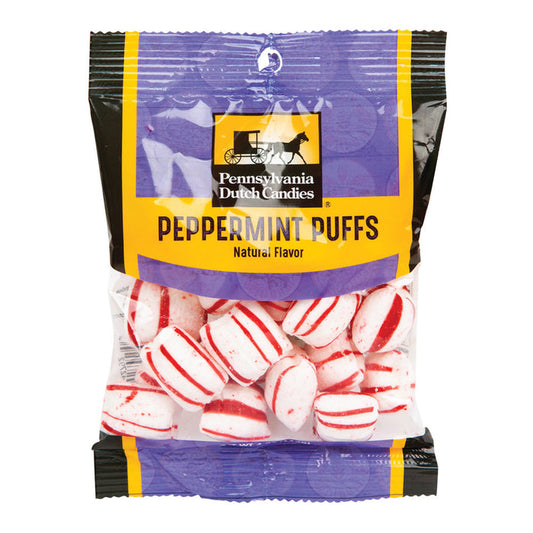 Pennsylvania Dutch Co. Peppermint Sugar Puffs Hard Candy Peg Bag - 12 Count