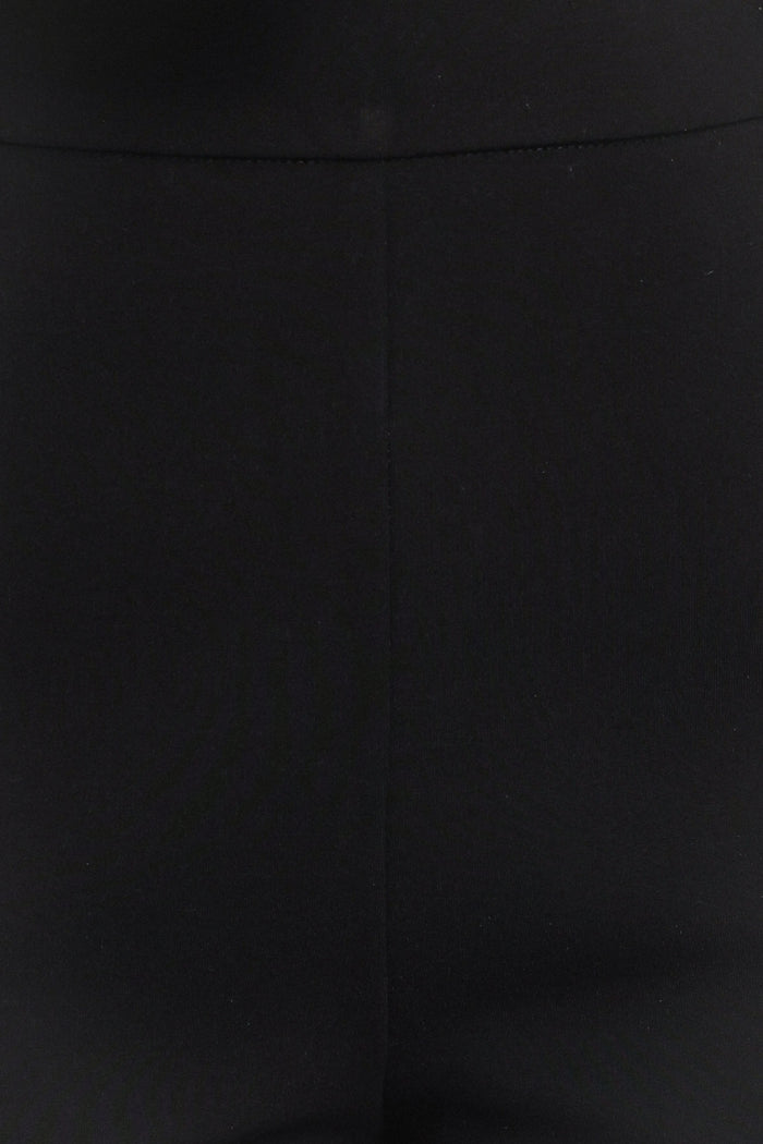 BOTTOMS Perfect Ponte Split Front Flared Pants - Black