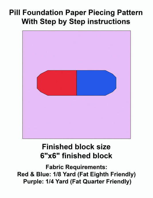 Pill Foundation Paper Piecing Pattern PDF