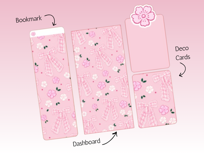Pink Bow Coquette | Binder Bundle | A6 Rings