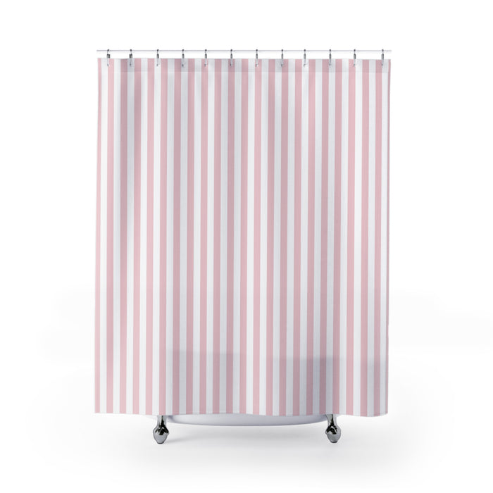 Pink Cabana Stripe Shower Curtain