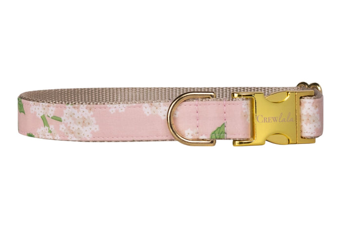 Pink Hydrangeas Belle Bow Collar - Crew LaLa