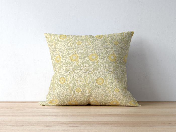 Pink & Rose Outdoor Pillows William Morris Cowslip Fennel Yellow