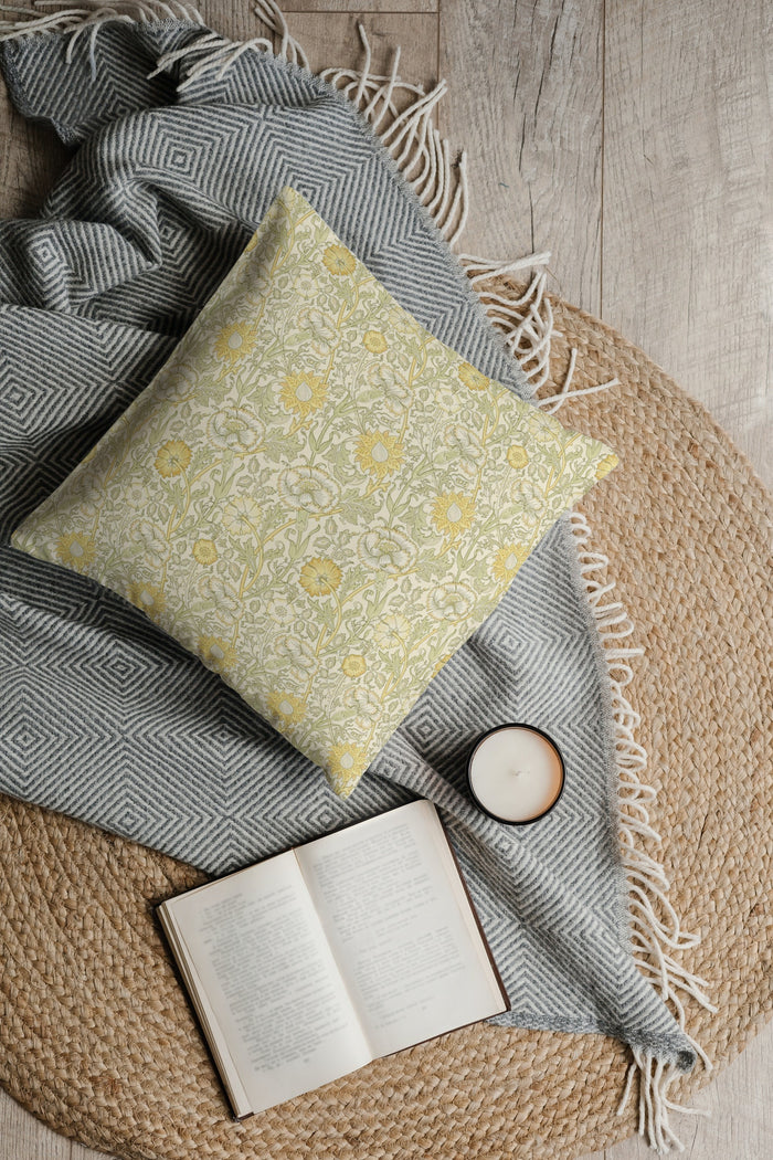 Pink & Rose Outdoor Pillows William Morris Cowslip Fennel Yellow