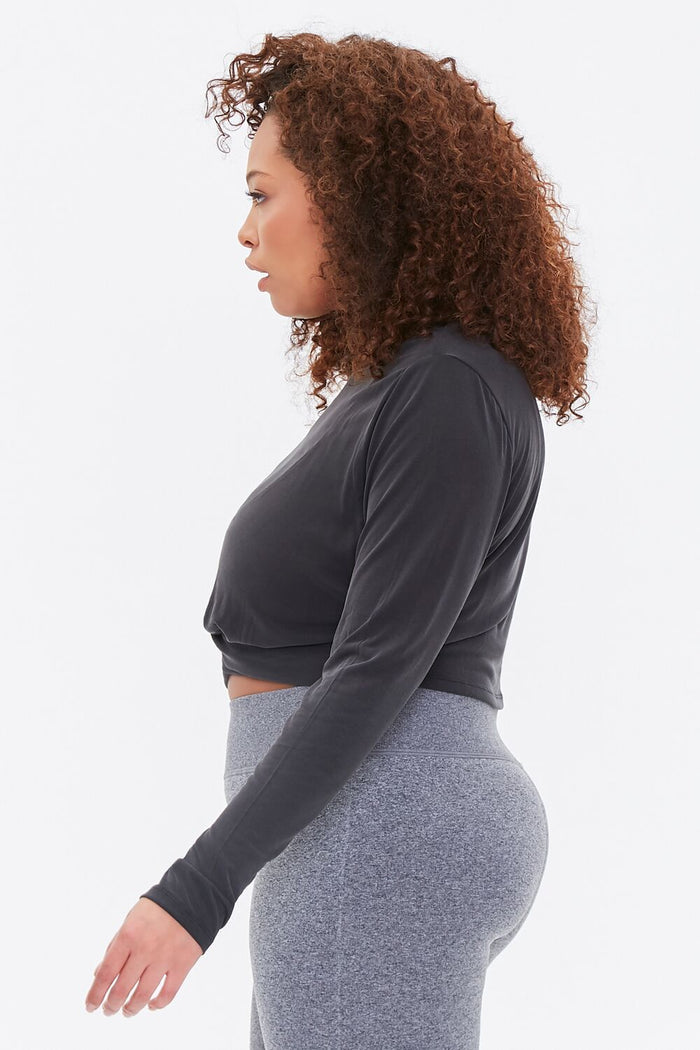 Plus Size Active Twisted Top