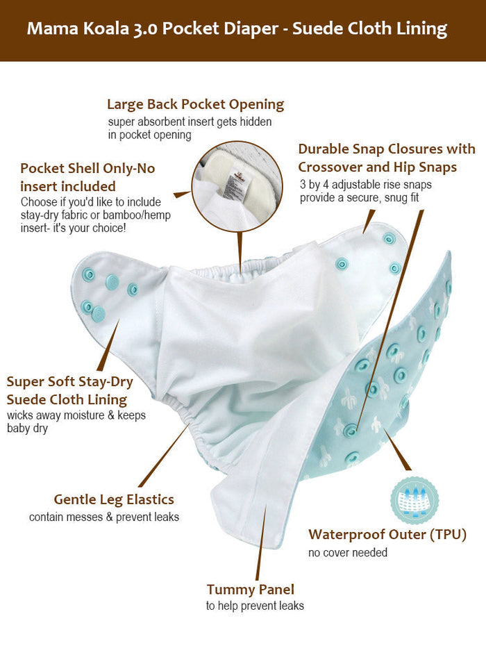 Pocket Diaper 3.0 - K3PSD97013U - Suede Cloth Lining