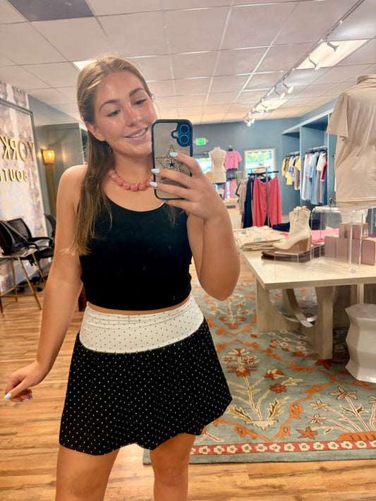 Polka Dot Mini Skort