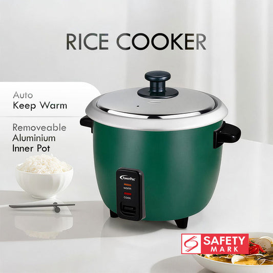 PowerPac 0.6L Rice Cooker with Aluminium inner pot  (PPRC2) Green