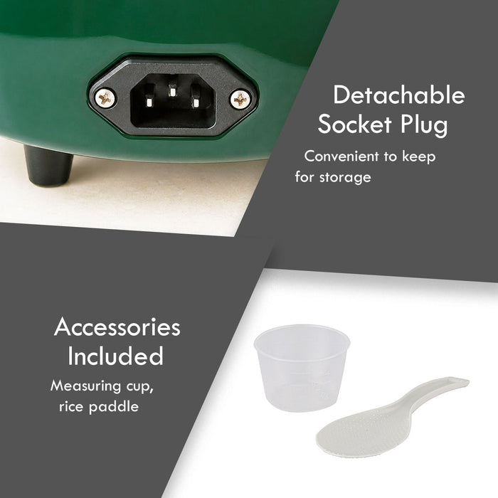 PowerPac 0.6L Rice Cooker with Aluminium inner pot  (PPRC2) Green