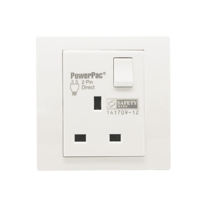 PowerPac 13A 1Gang Switched Socket / Wall Socket with 2 Year Local Warranty (PP1011)
