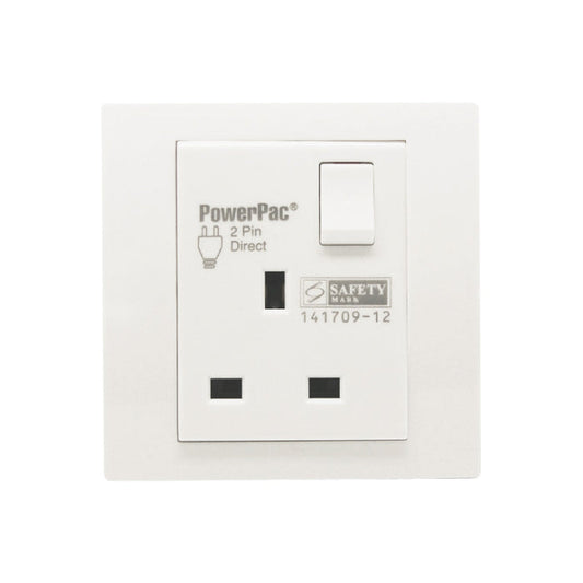 PowerPac 13A 1Gang Switched Socket / Wall Socket with 2 Year Local Warranty (PP1011)