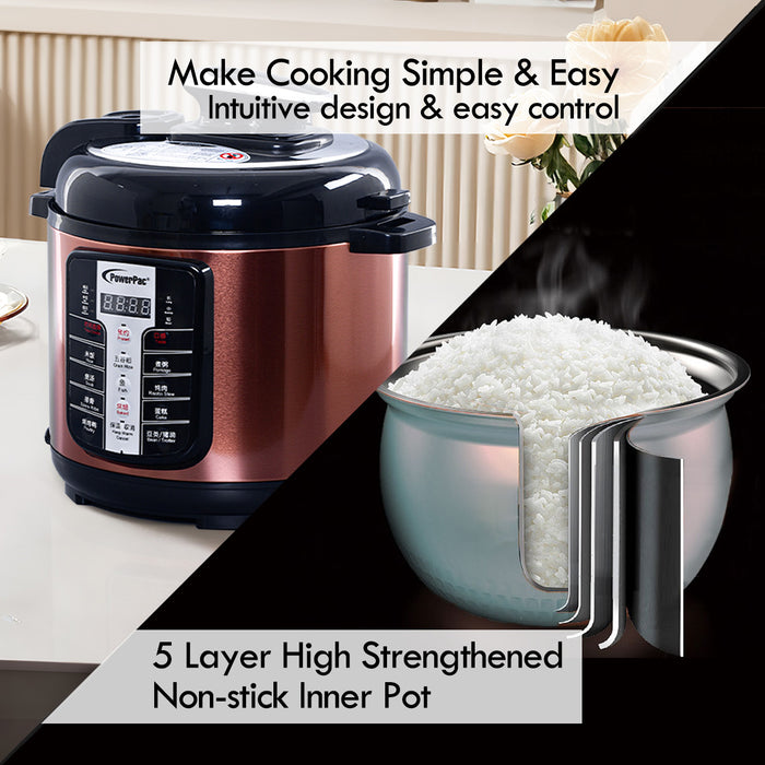 PowerPac 6L Electric Pressure Cooker 6.0L (PPC611)