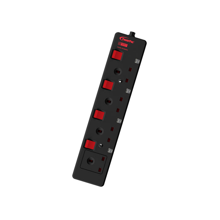 PowerPac Extension Cord, Extension Socket, Power Cord, Power Extension 3 Metre 4 way (PP3884BK)