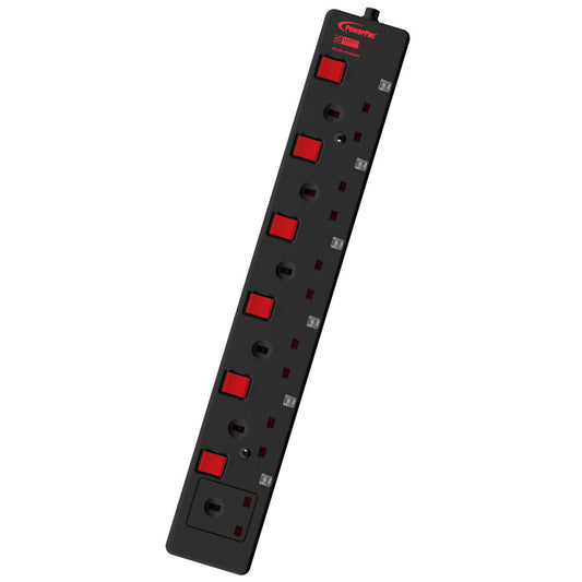 PowerPac Extension Cord, Extension Socket, Power Cord, Power Extension 3 Metre 6 way (PP3886BK)