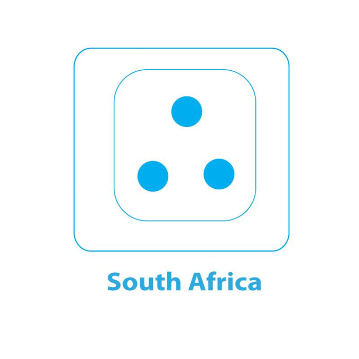 2xpcs 15amp Multi Travel Adapter (PT10BK) South Africa - PowerPacSG