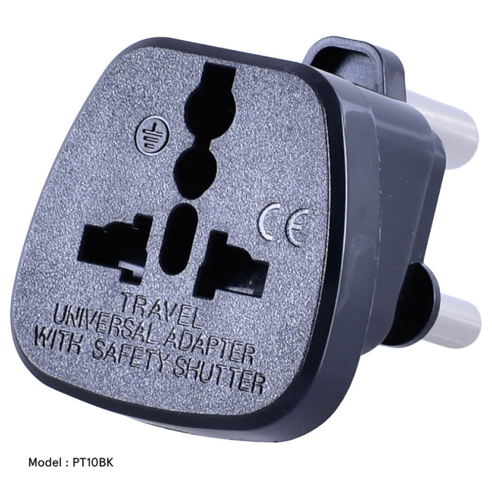 PowerPac Multi Adapter with 15A Plug – Multi Sockets, Travel Adapter, PT10BK